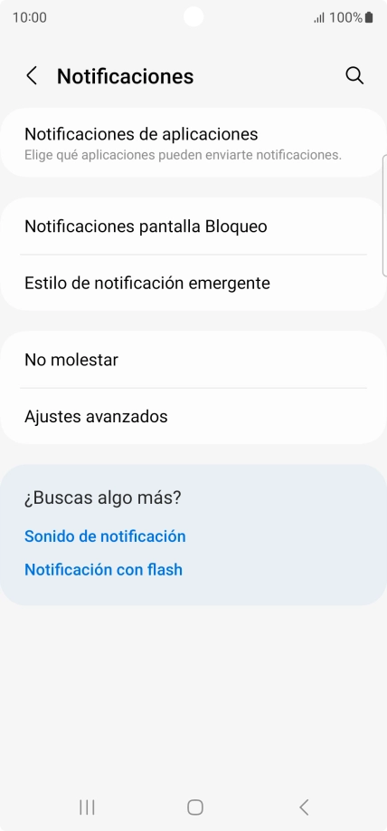 Pulsa Notificaciones de aplicaciones.