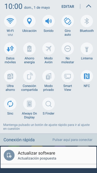 Pulsa Datos móviles para activar o desactivar la función.