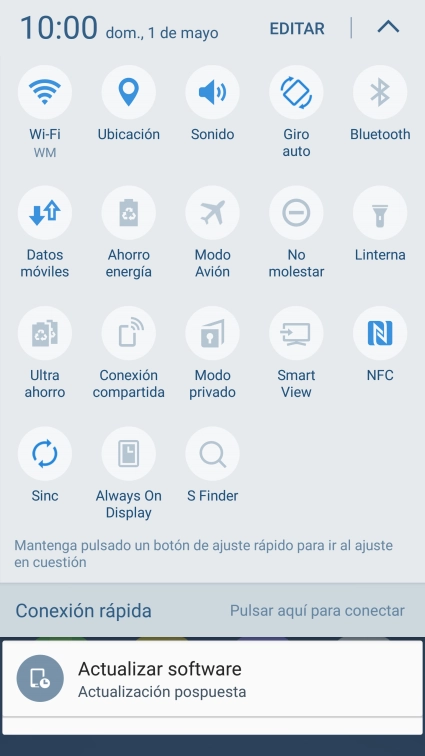 Pulsa Datos móviles para activar o desactivar la función.