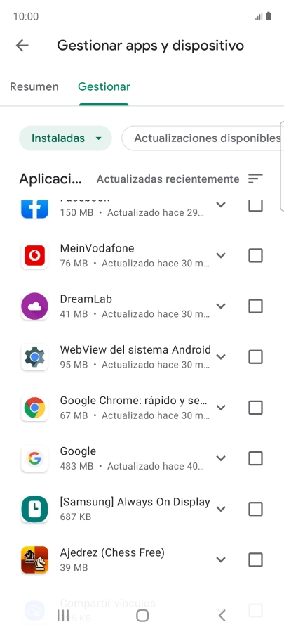 Pulsa la app deseada.