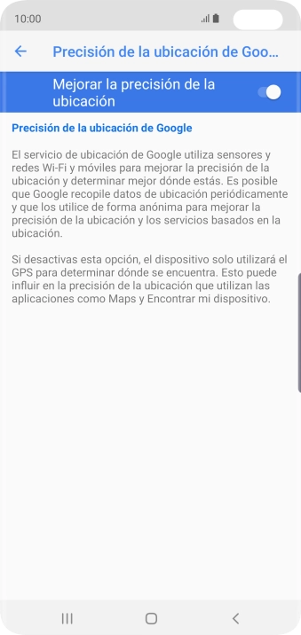 Pulsa el indicador junto a 