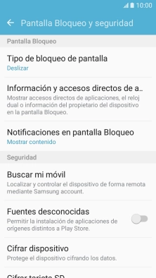 Pulsa Tipo de bloqueo de pantalla.