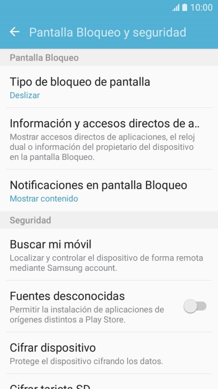 Pulsa Tipo de bloqueo de pantalla.