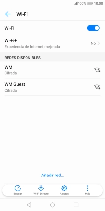 Pulsa la red wifi deseada.