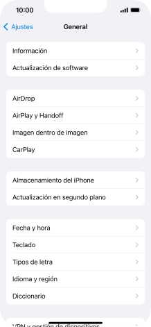 Pulsa Fecha y hora.