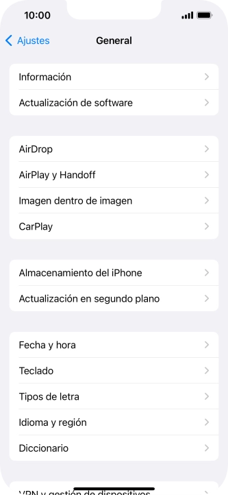 Pulsa Fecha y hora.
