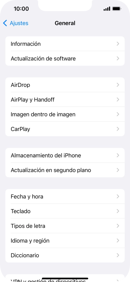 Pulsa Fecha y hora.