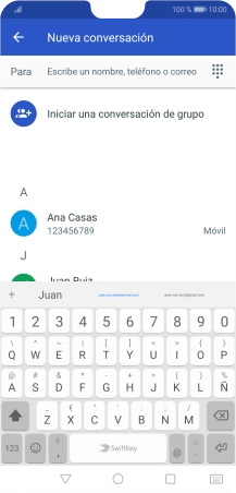Pulsa Para e introduce las primeras letras del nombre deseado.