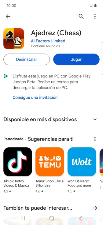 Pulsa la tecla de inicio para terminar y regresar a la pantalla de inicio.