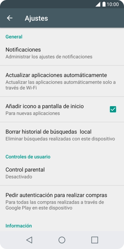 Pulsa Actualizar aplicaciones automáticamente.
