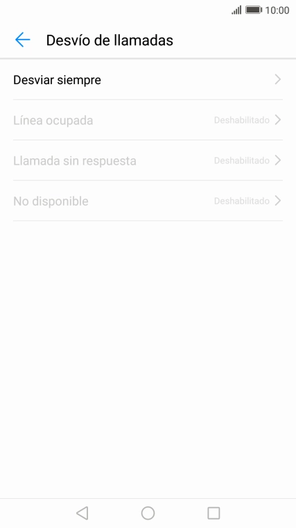 Pulsa el tipo de desvío deseado.