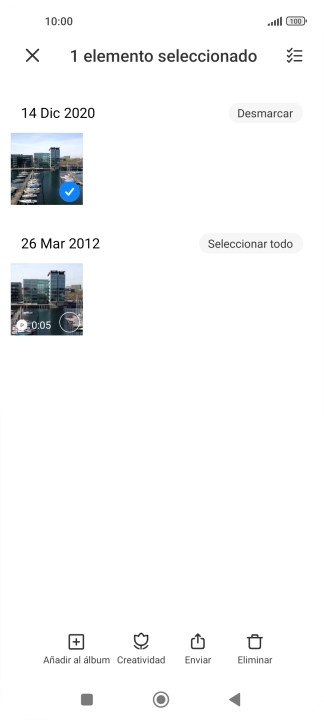 Pulsa el icono de seleccionar todo.