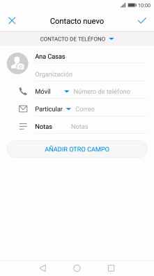 Pulsa Número de teléfono e introduce el número de teléfono deseado.