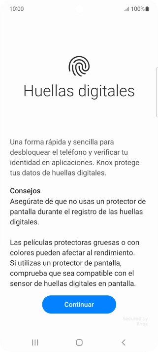 Pulsa Continuar.
