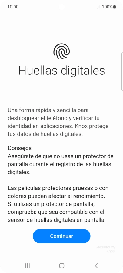 Pulsa Continuar.