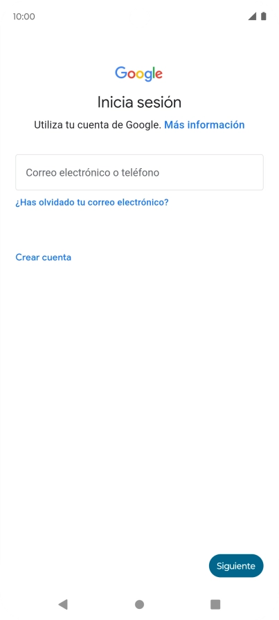Si no tienes una cuenta de Google, pulsa Crear cuenta y sigue las indicaciones de la pantalla para ver cómo crear una cuenta nueva.