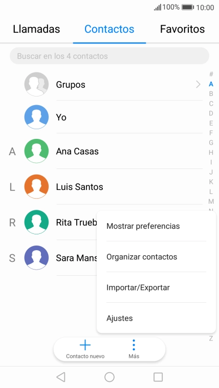 Pulsa Importar/Exportar.