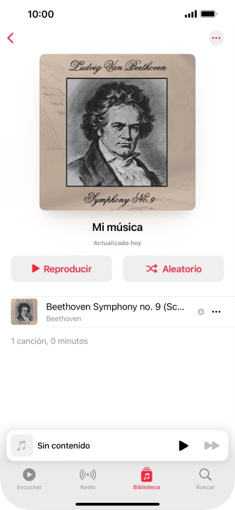 Desplázate a la categoría o a la lista de reproducción deseada y pulsa el archivo de música deseado.