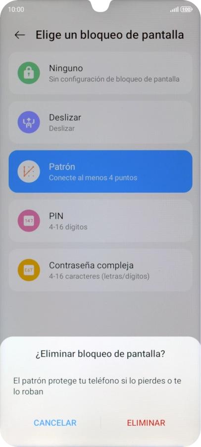 Pulsa ELIMINAR.