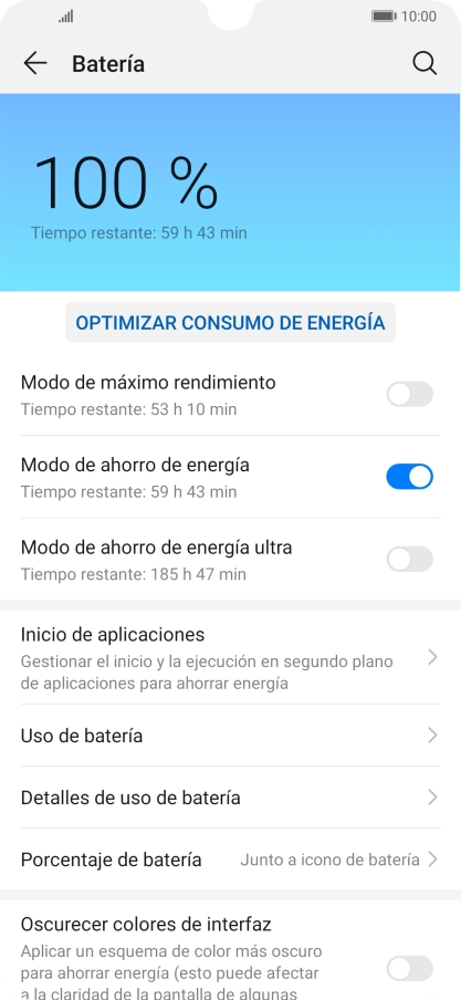 Desliza el dedo hacia arriba desde la parte inferior de la pantalla para terminar y volver a la pantalla de inicio.