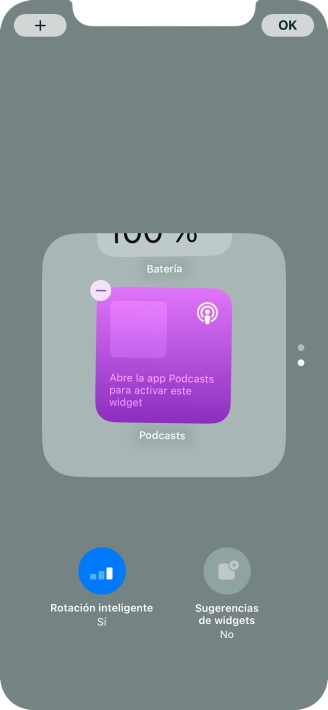 Pulsa Rotación inteligente para activar o desactivar la función.