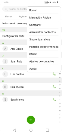 Pulsa Administrar contactos.