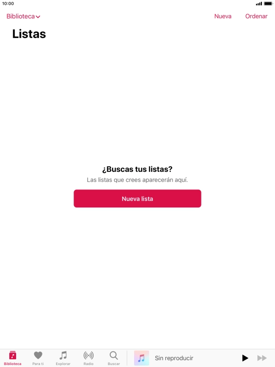 Pulsa Nueva lista.