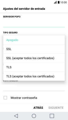 Pulsa Apagado para desactivar la función.