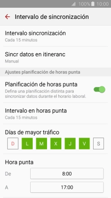 Pulsa Intervalo sincronización.