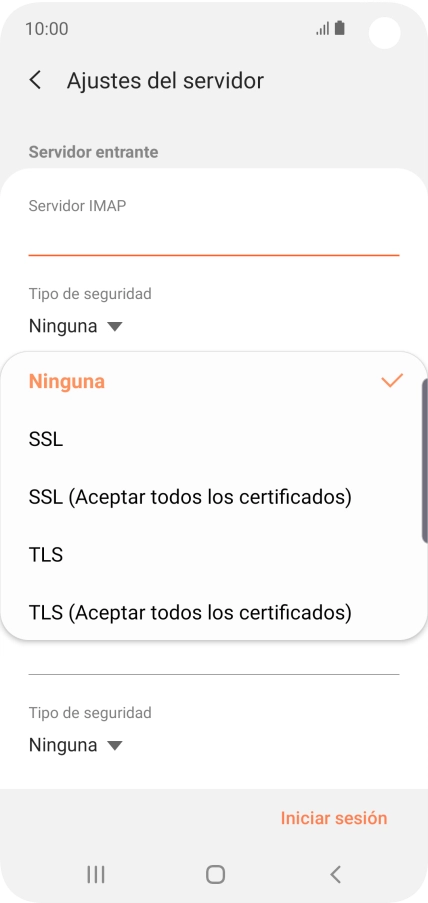 Pulsa Ninguna para desactivar la función.