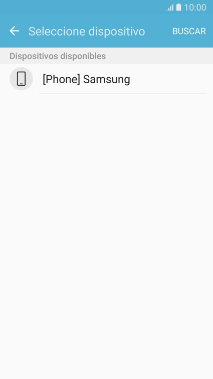 Pulsa el dispositivo Bluetooth deseado y espera un momento mientras se transfiere el archivo.