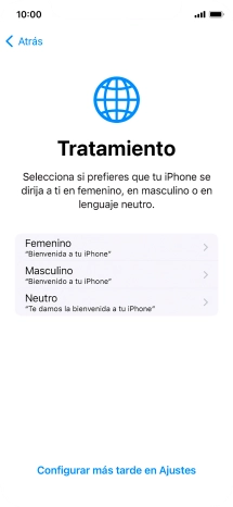 Pulsa el ajuste deseado.