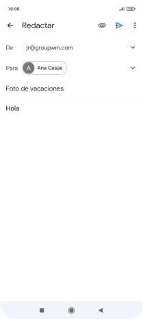 Pulsa el icono de anexos.