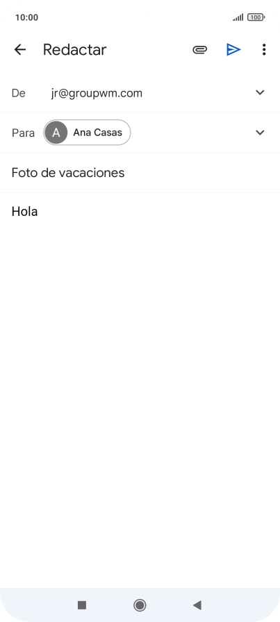 Pulsa el icono de anexos.