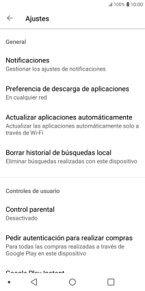 Pulsa Actualizar aplicaciones automáticamente.