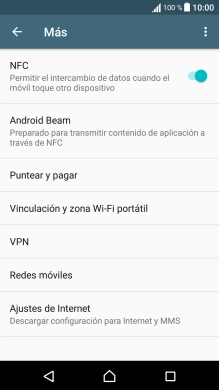 Pulsa Vinculación y zona Wi-Fi portátil.
