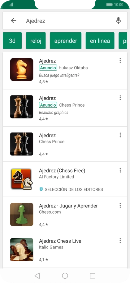 Pulsa la app deseada.