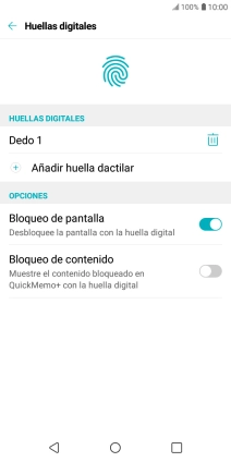 Pulsa el indicador junto a los ajustes deseados para activarlos o desactivarlos.