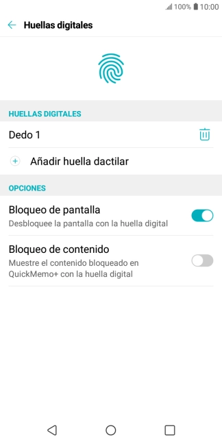 Pulsa el indicador junto a los ajustes deseados para activarlos o desactivarlos.