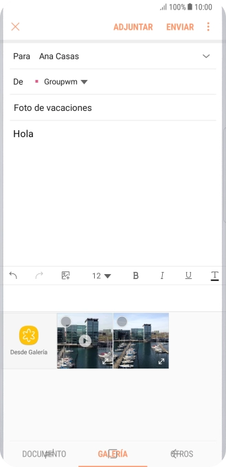 Desliza el dedo hacia la izquierda por la pantalla.