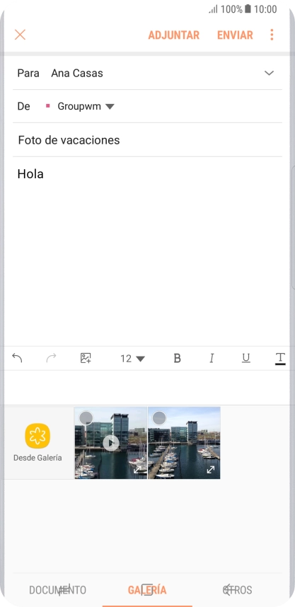 Desliza el dedo hacia la izquierda por la pantalla.