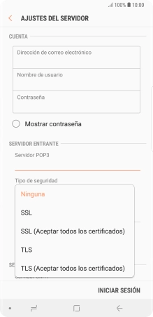 Pulsa Ninguna para desactivar la función.