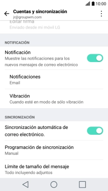 Pulsa el indicador junto a 