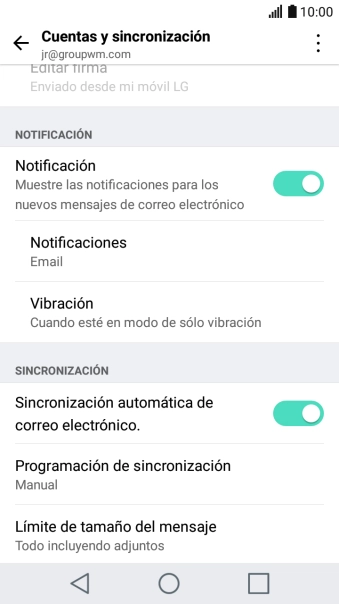 Pulsa el indicador junto a 