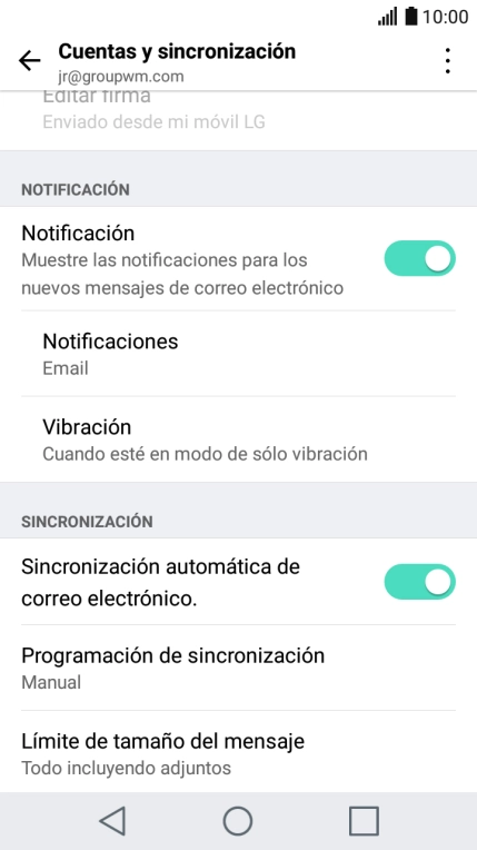 Pulsa el indicador junto a 