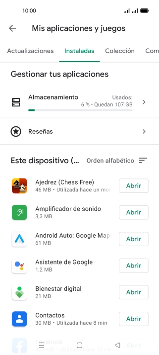 Pulsa la app deseada.