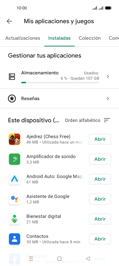 Pulsa la app deseada.