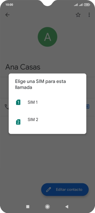 Pulsa la tarjeta SIM deseada.