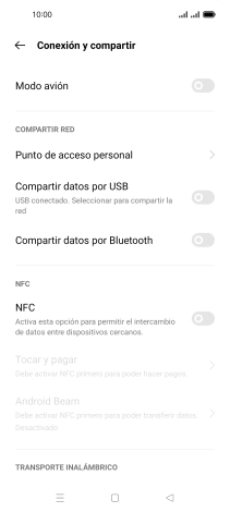 Pulsa Punto de acceso personal.