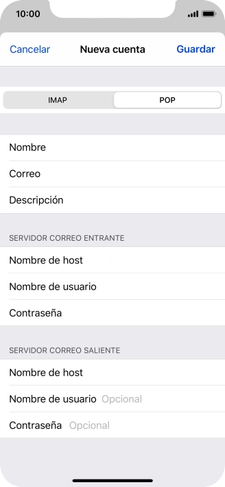 Pulsa Guardar. Ahora se ha configurado tu cuenta de correo electrónico. Si deseas seleccionar más ajustes del servidor de correo de entrada o de salida, continúa con los pasos siguientes.